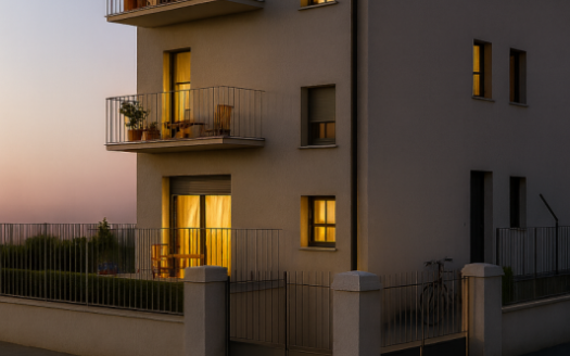 MATTARELLO – NUOVA PALAZZINA CON 3 APPARTAMENTI – PIANO PRIMO CON 2 CAMERE DA LETTO