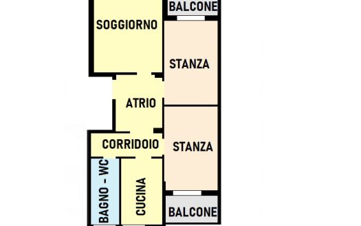 Trilocale in Via Guncina con due balconi; Rif: 20300