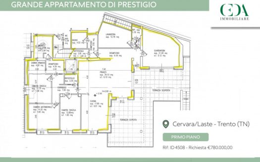 ZONA CERVARA – GRANDE APPARTAMENTO DI PRESTIGIO – 221 mq