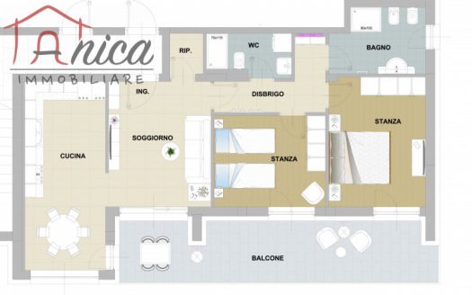 TRENTO NORD – APPARTAMENTO NUOVO DUE STANZE E DUE BAGNI