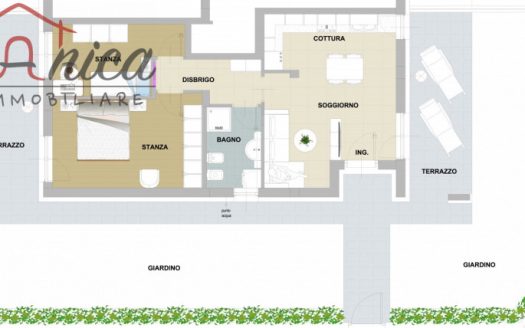 TRENTO NORD – APPARTAMENTO DUE STANZE CON GIARDINO