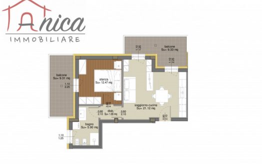 ZONA CLARINA – APPARTAMENTO BILOCALE NUOVO