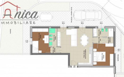 ALDENO – APPARTAMENTO NUOVO DUE STANZE CON GIARDINO