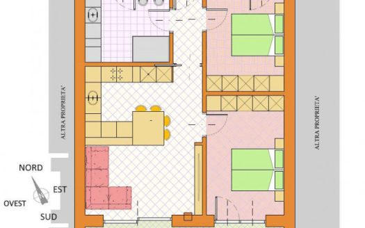Appartamento con 2 stanze da letto e terrazzo panoramico