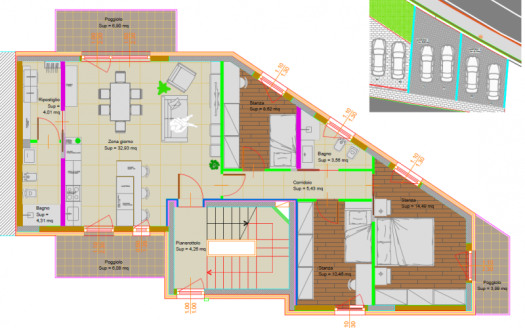 Nuovo appartamento tre stanze con due posti auto – disponibile da luglio 2026