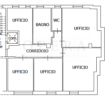 Ufficio 5 stanze in locazione.
