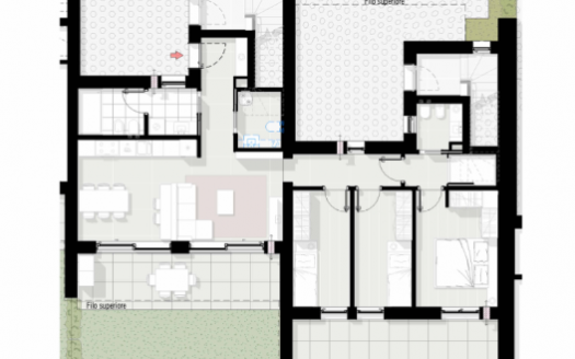 Nuovo quadrilocale con giardino