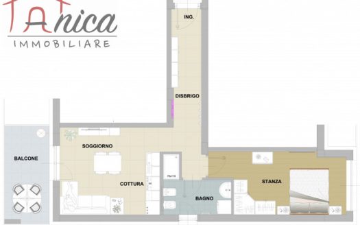 TRENTO NORD – APPARTAMENTO BILOCALE ALL’ULTIMO PIANO