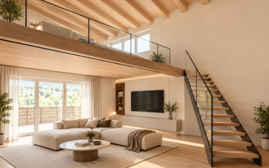Appartamento 5 stanze su due livelli con terrazza coperta